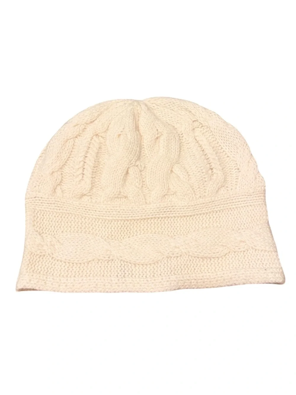 Nordstrom Cream Cable-Knit Slouch Beanie